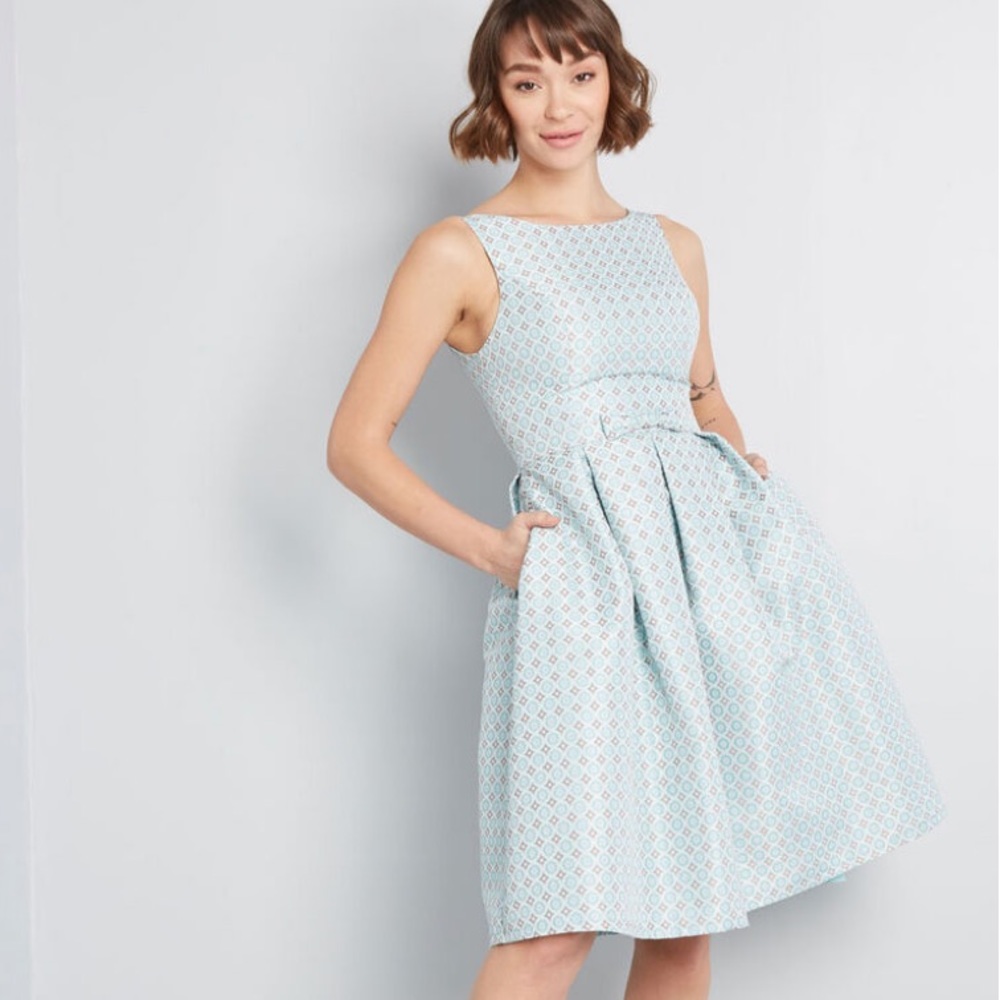 Polish Aplenty Fit and Flare Dress